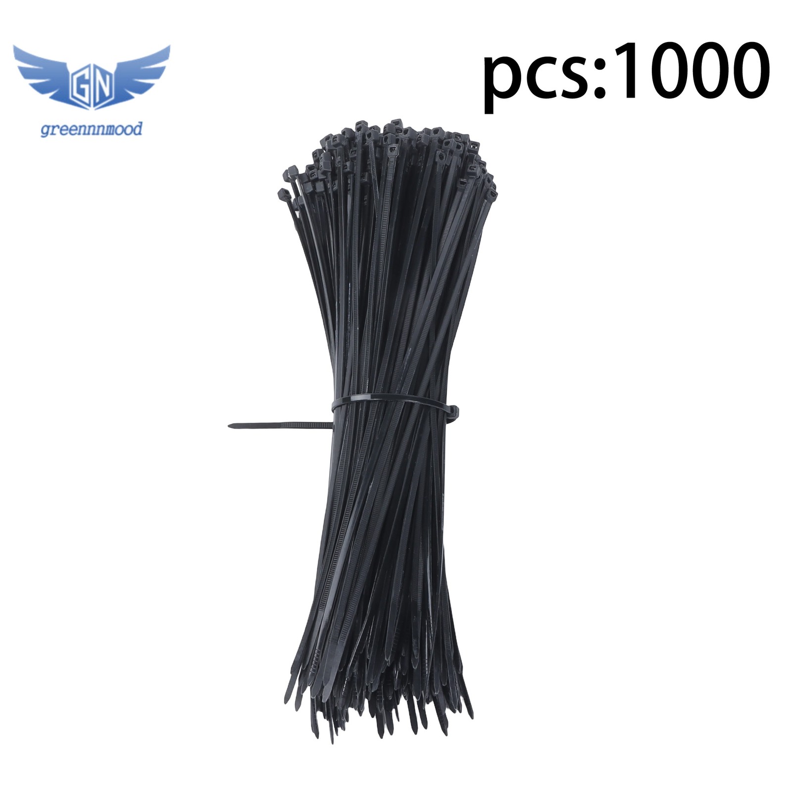 1000 × 12" Zip Ties Heavy Duty Plastic Cable Tie Durable 40 lb Tensile Strength