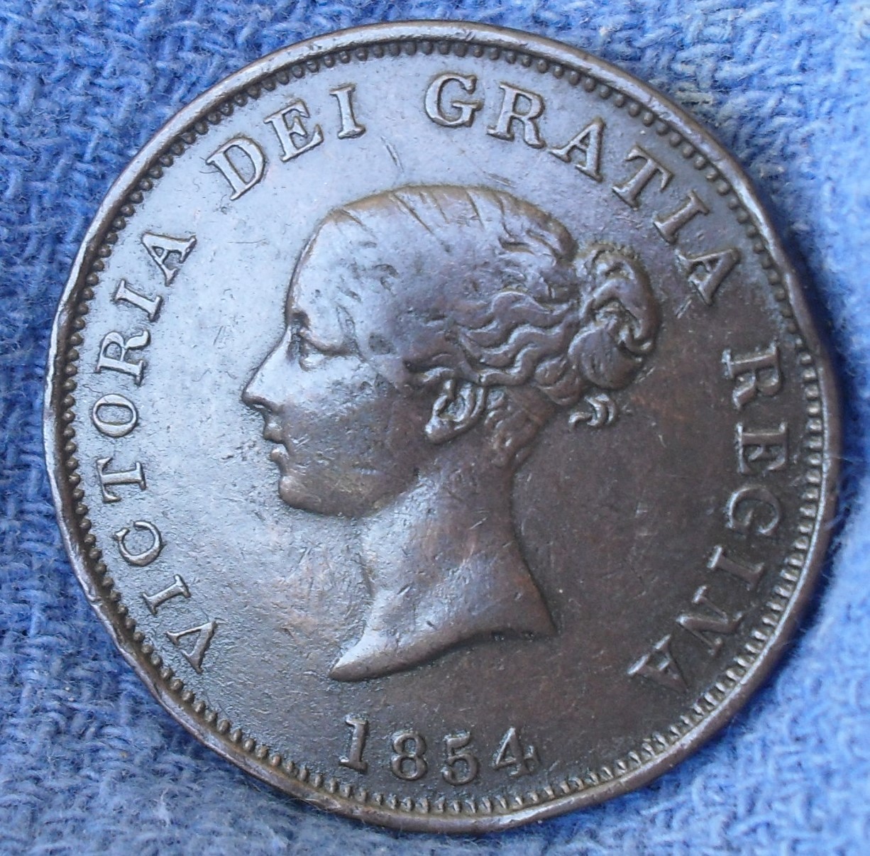 Canada 1854 New Brunswick  Penny Token ( Q6)