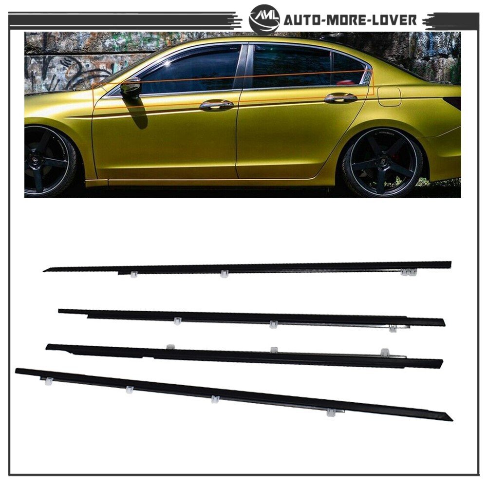 Weather Strip Outside Window Moulding Trim Seal Belt For Honda Accord 2008-2012