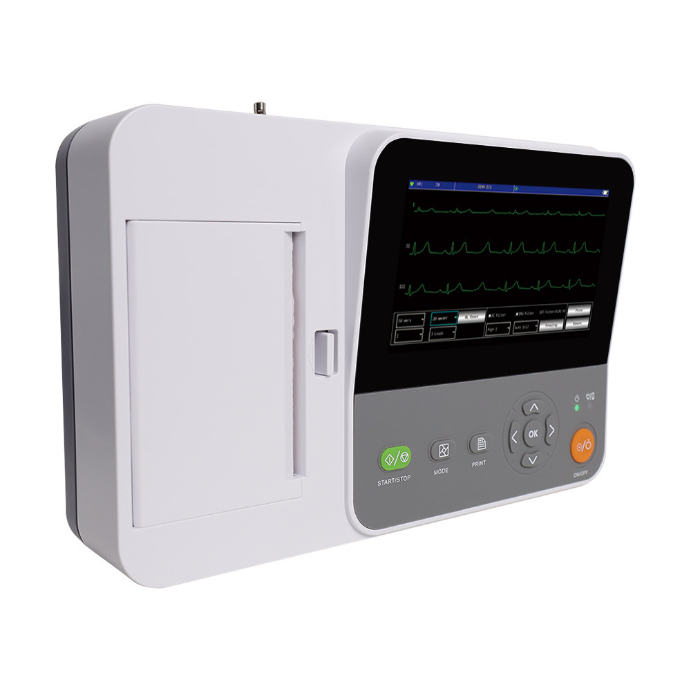 Touchscreen 6-channel 12-Lead ECG EKG Machine Electrocardiograph Interpretation