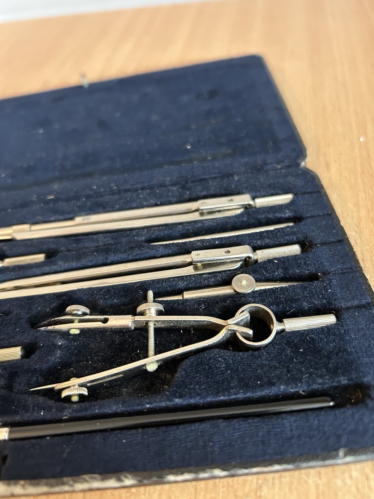 Vintage Eco Bra 212 Scientific Compass Drafting Drawing Set + Pull Pin Case