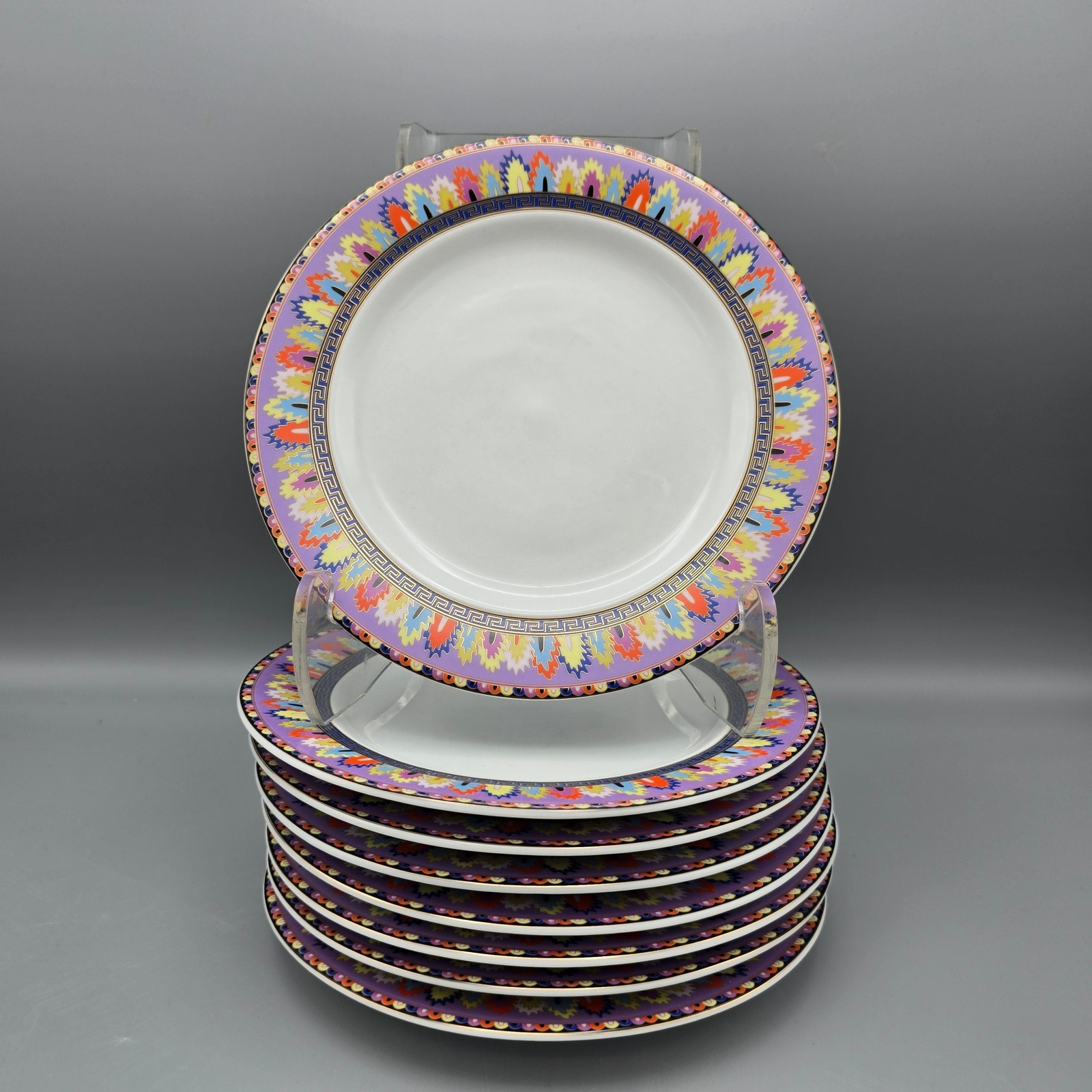 Set of 8 Rosenthal for Versace Home Le Cirque Collection Salad Plates