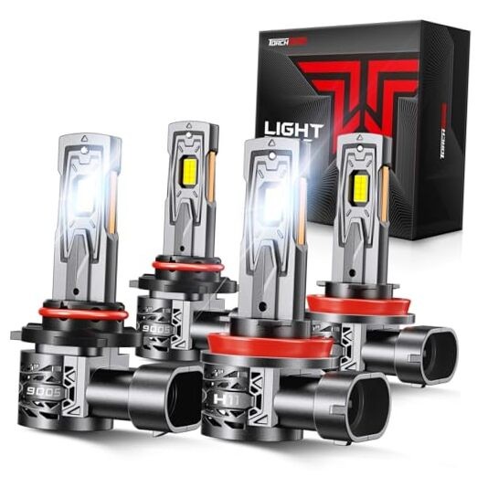 2026 1500% Super Brighter 9005 H11 Bulb Combo, HB3 H8 Fog Lights T5A 9005 H11