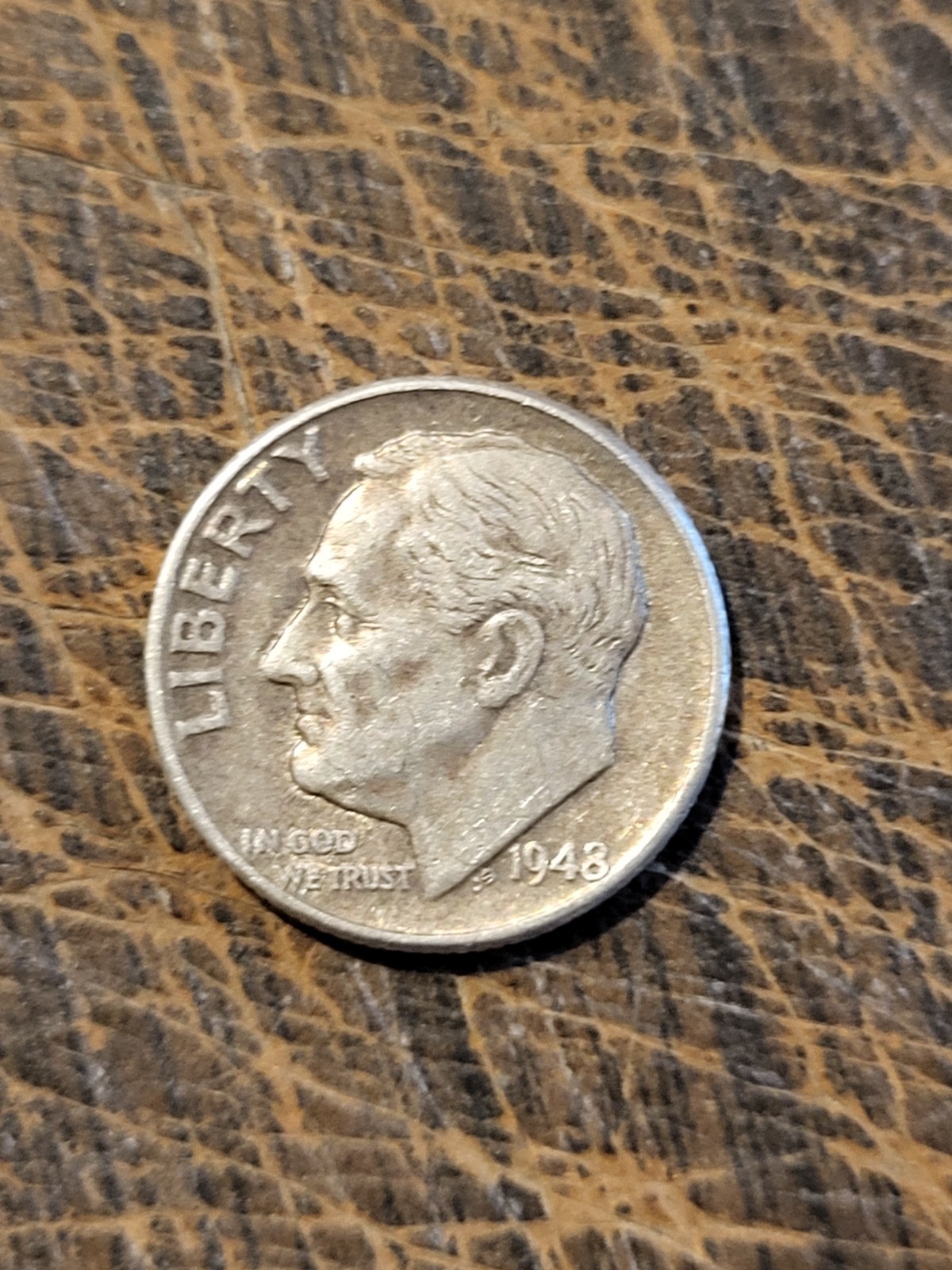 1948-P Roosevelt Silver Dime Coin - 90% Silver - Good or Better