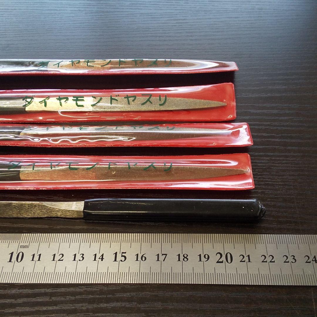 Yanase Electroplated Diamond File Triangle 5 pcs New Used Precision Yari