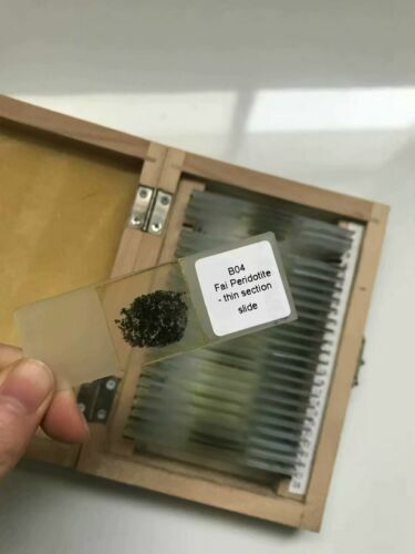24PCS Geology Microscope Prepared Slides Mineral Thin Section Slides