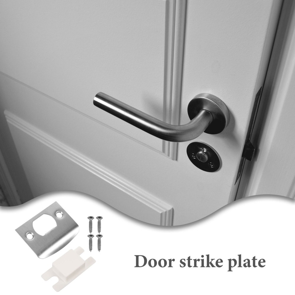 4 Sets Strike Plates for Interior Doors Reinforcement Latch Guard
