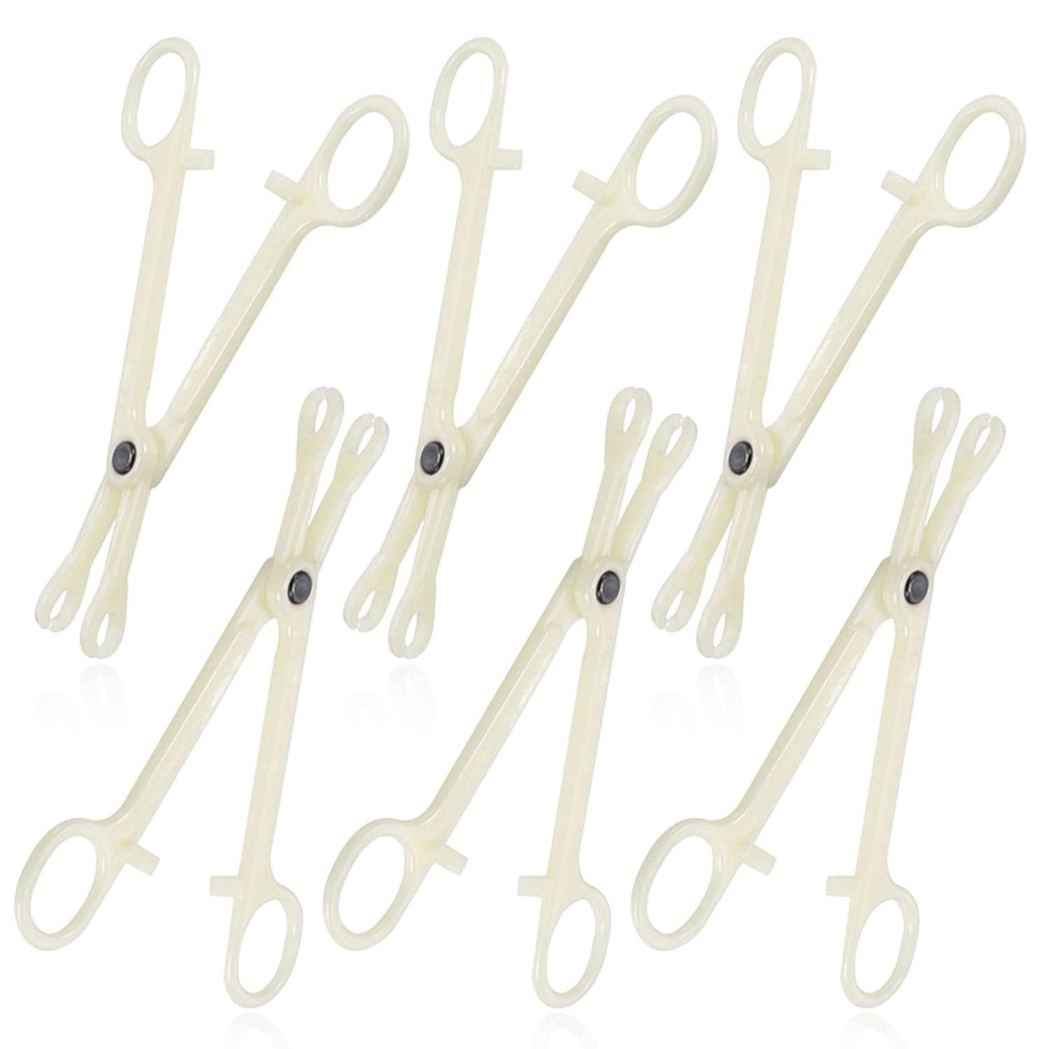 Piercing Clamps - Autdor 25Pcs Forceps Rounded Round Clamps, White
