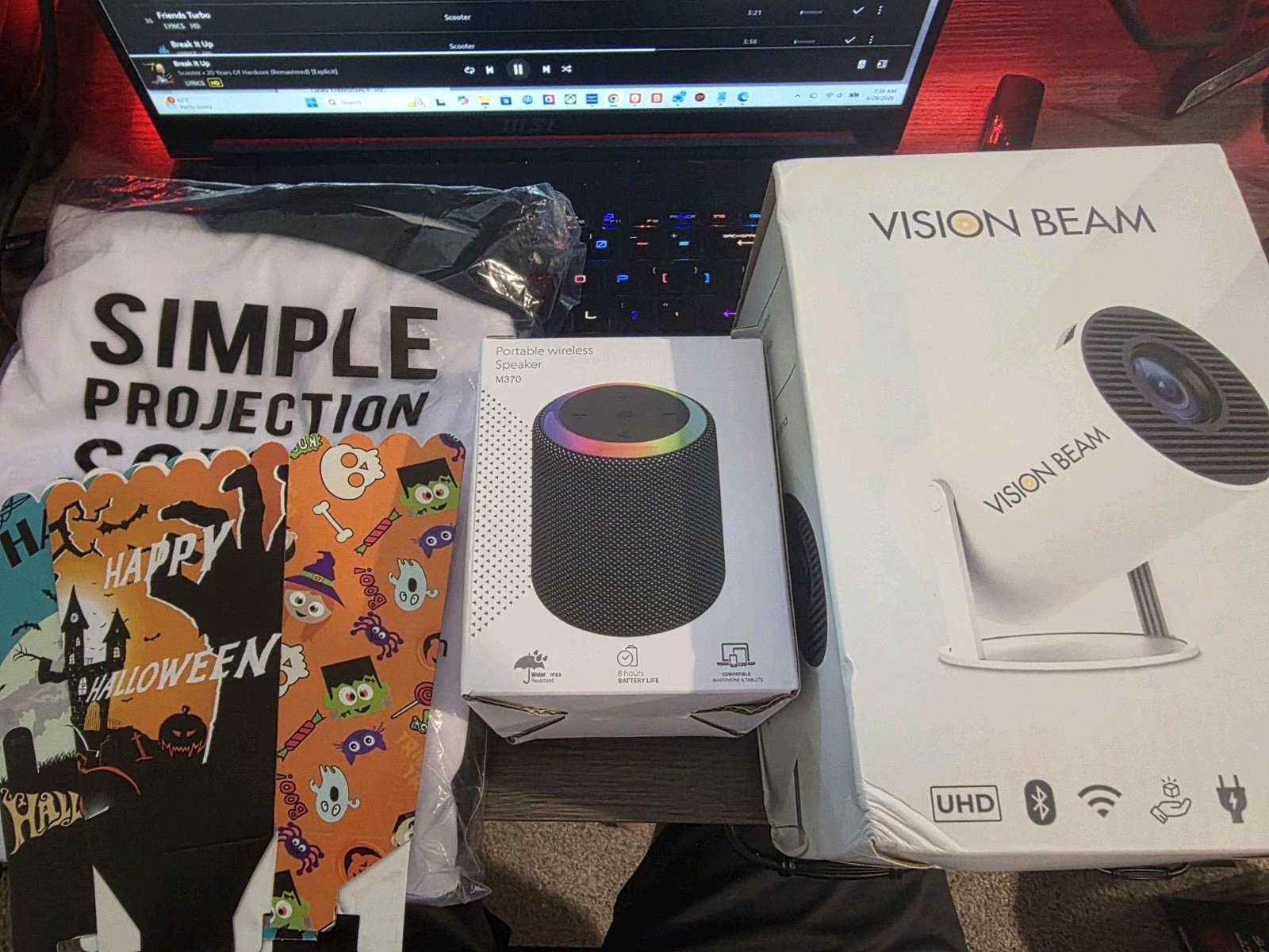 Brand New! VISION BEAM PROJECTOR.+ EXTRAS
