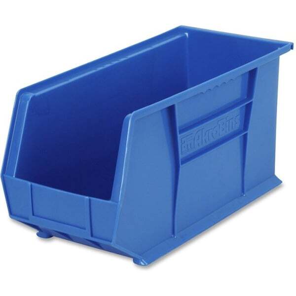 Akro-Mils 30265Blue Hang & Stack Storage Bin, Plastic, 8 1/4 In W, 9 In H, 18