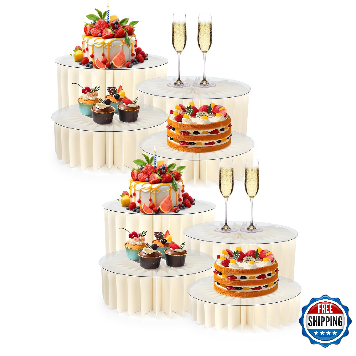 Buffet Risers Food Risers for Buffet Table Acrylic Risers Display Stands Tall Ca