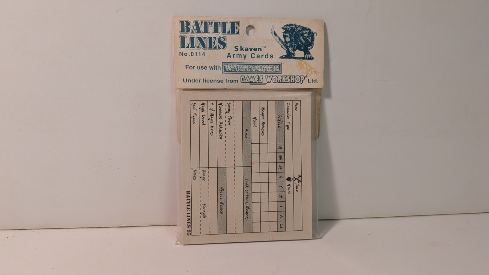 Battlelines - Warhammer Army Cards - Skaven