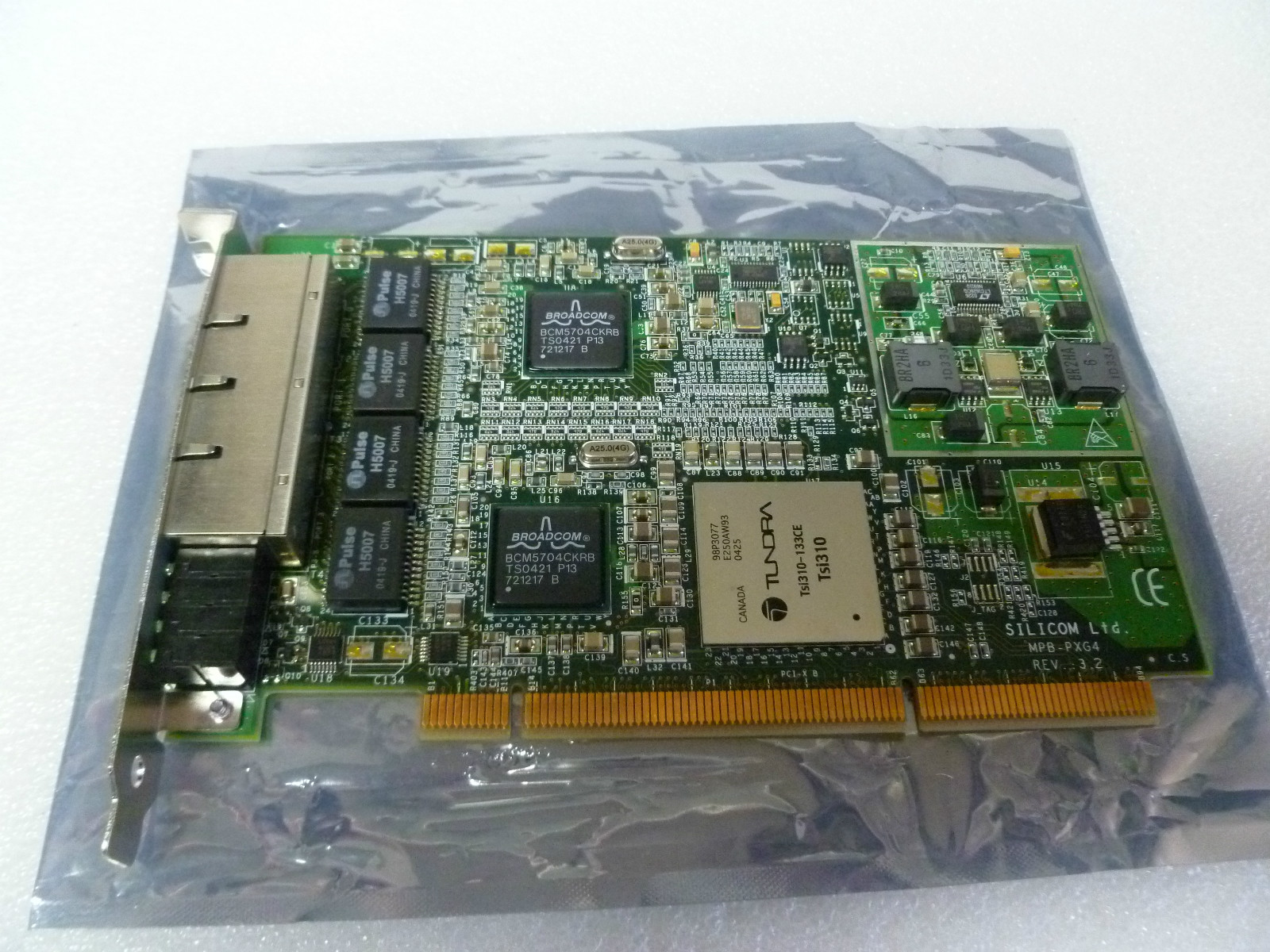 SILICOM MODEL:PXG4S REV:1.4 QUAD COPPER GIGA-ETHERNET PCI-X SERVER ADAPTER