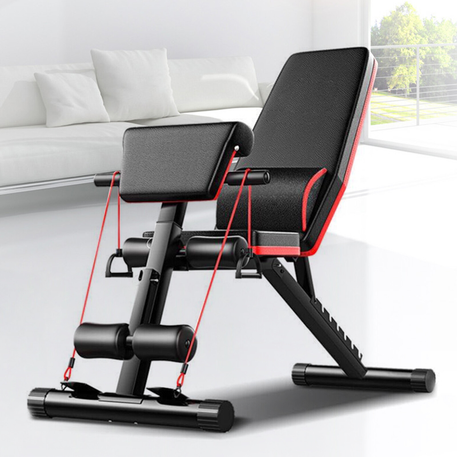 Foldable Workout Weight Bench Adjustable Gym Exercise Dumbbell Training Board