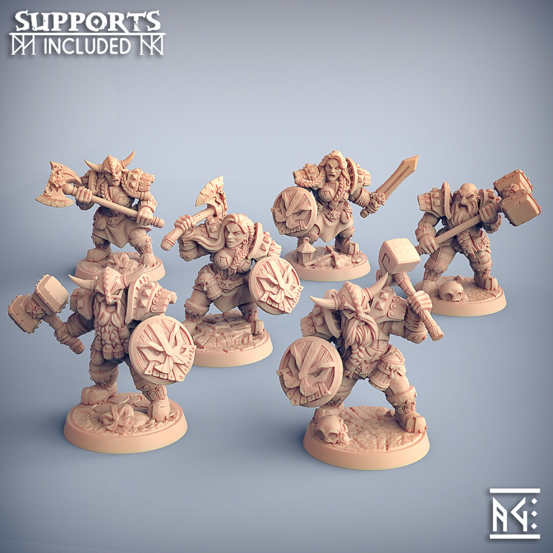 Dwarf Cleric Fighter Miniature | D&D DnD |