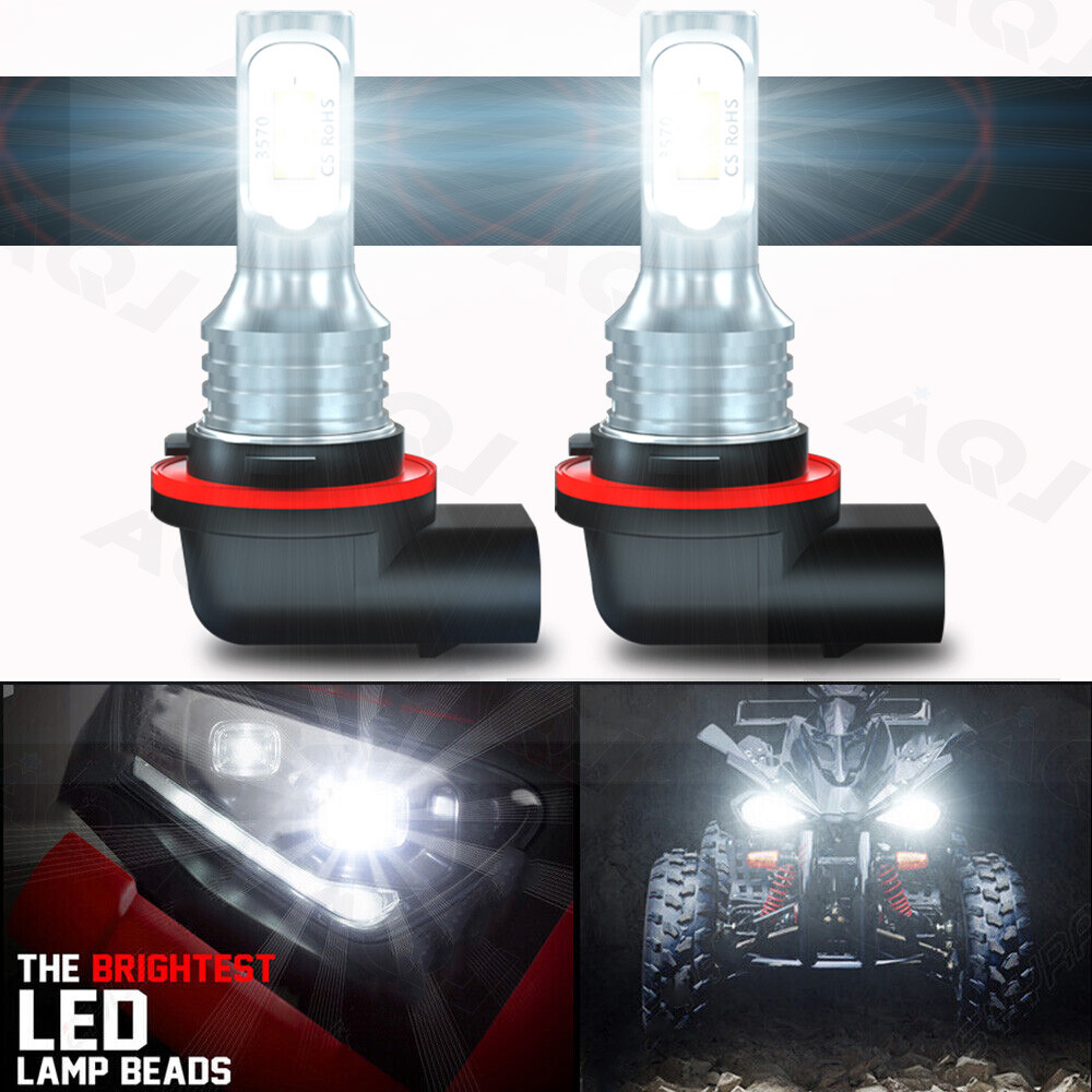 For Kawasaki 92069-0019 3 pins 6000K Bright LED Headlight 12V 35W Bulbs Set US