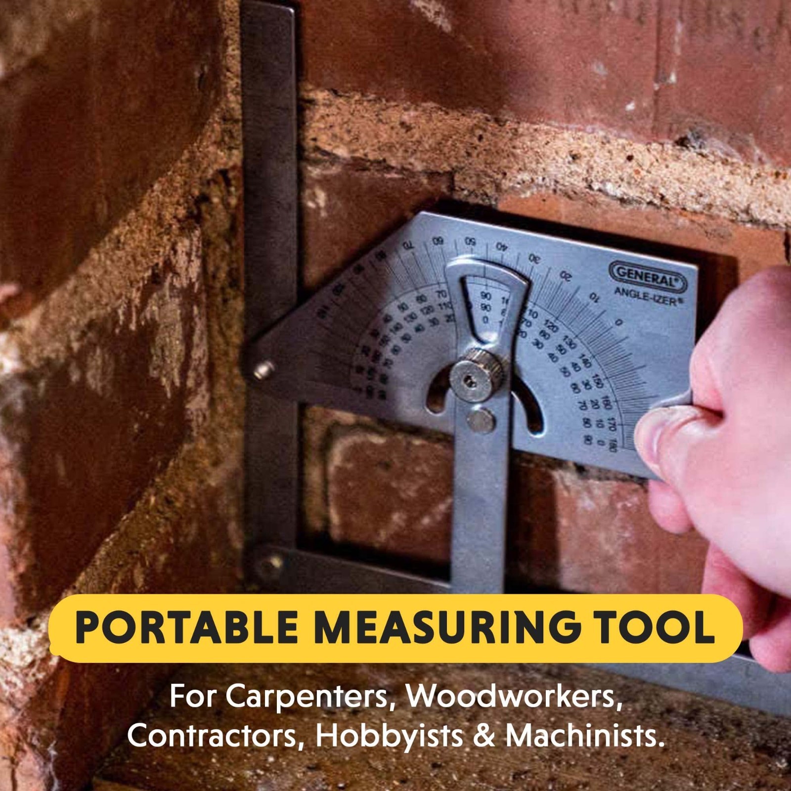 Stainless Steel Protractor & Angle Finder Tool - Measure Inside/Outside Angles 0