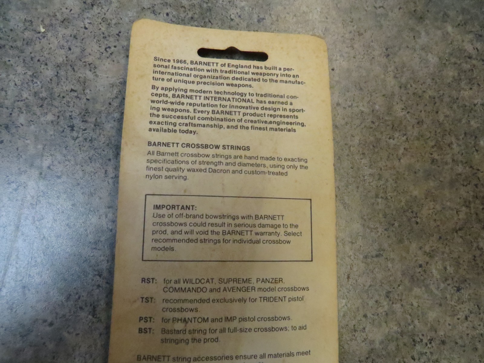 RST Barnett Crossbow String Bastard String Sealed, Wildcat, Supreme, Panzer, Com