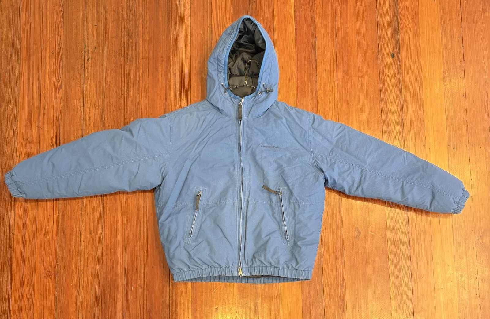 thisisneverthat Down Puffer Jacket Mens Small Blue Full Zip