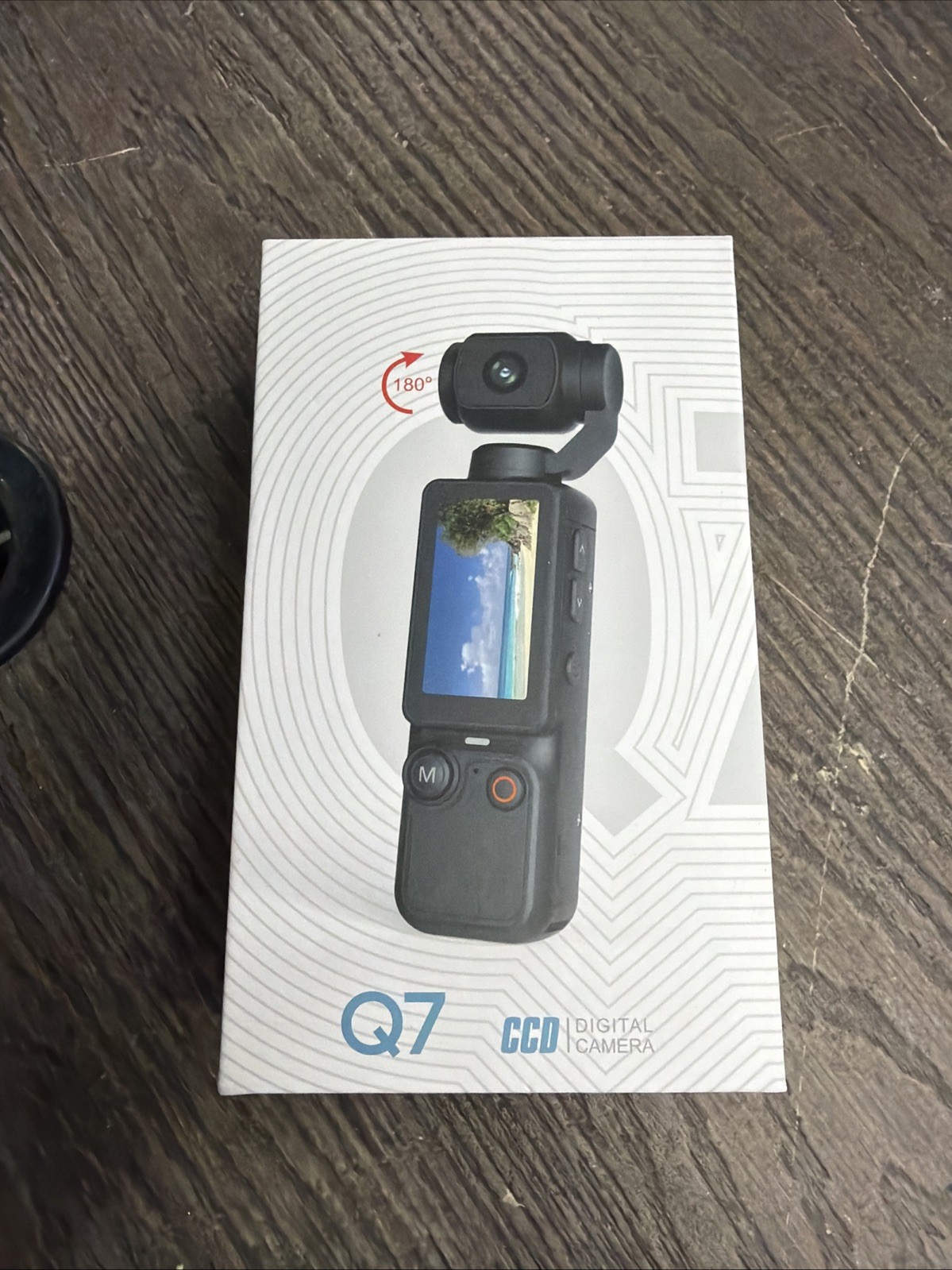Q7 CCD Digital Camera Handheld Gimbal Black Stabilizer Vlog