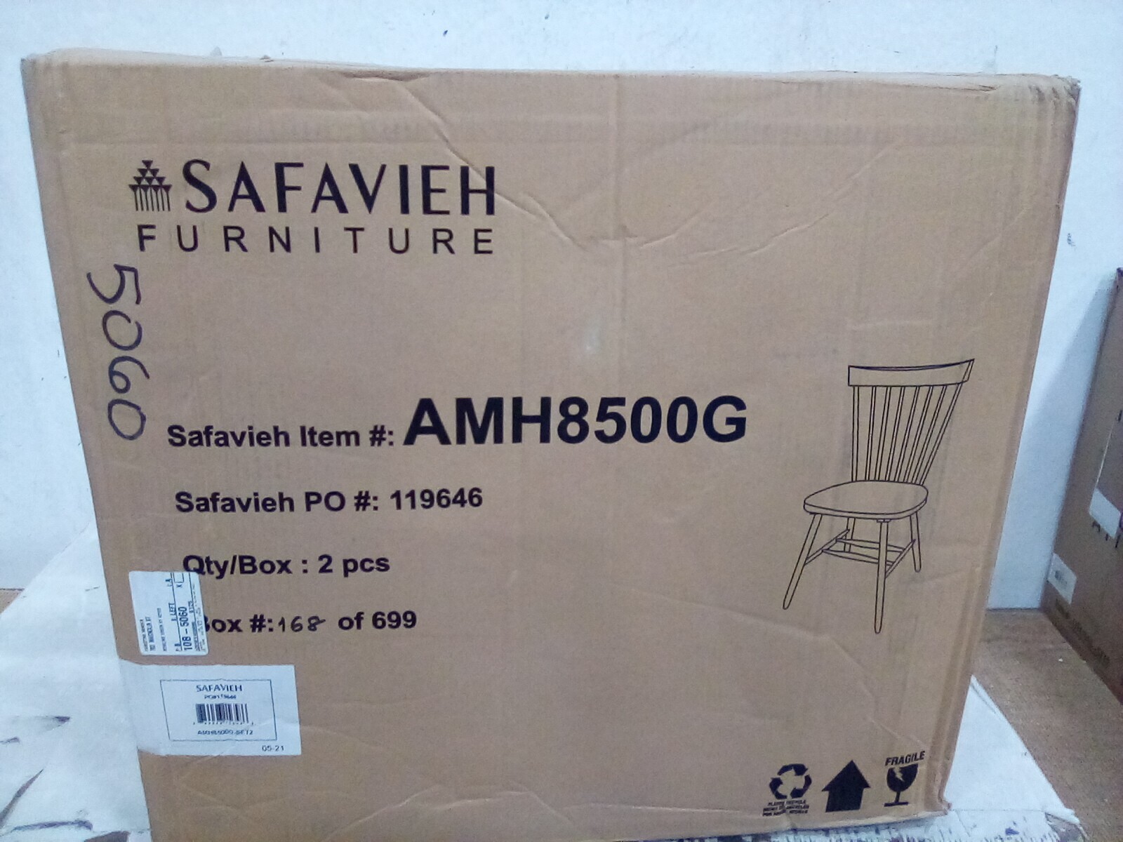 Safavieh PARKER SPINDEL SIDE CHAIR, Reduced Price 2172729900 AMH8500G