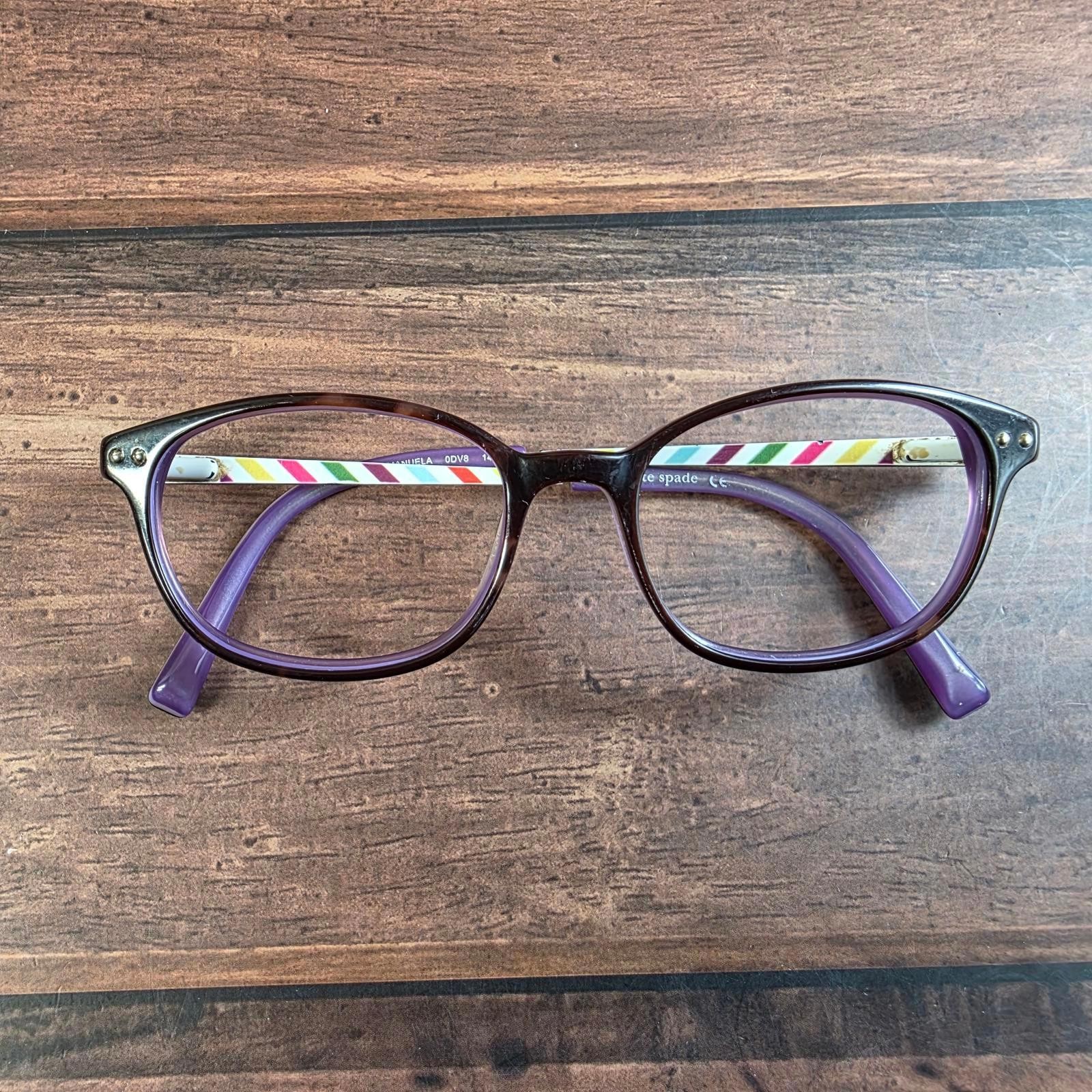 Kate Spade Manuela 140 Purple Eyeglass Frames Size 140 FRAMES ONLY