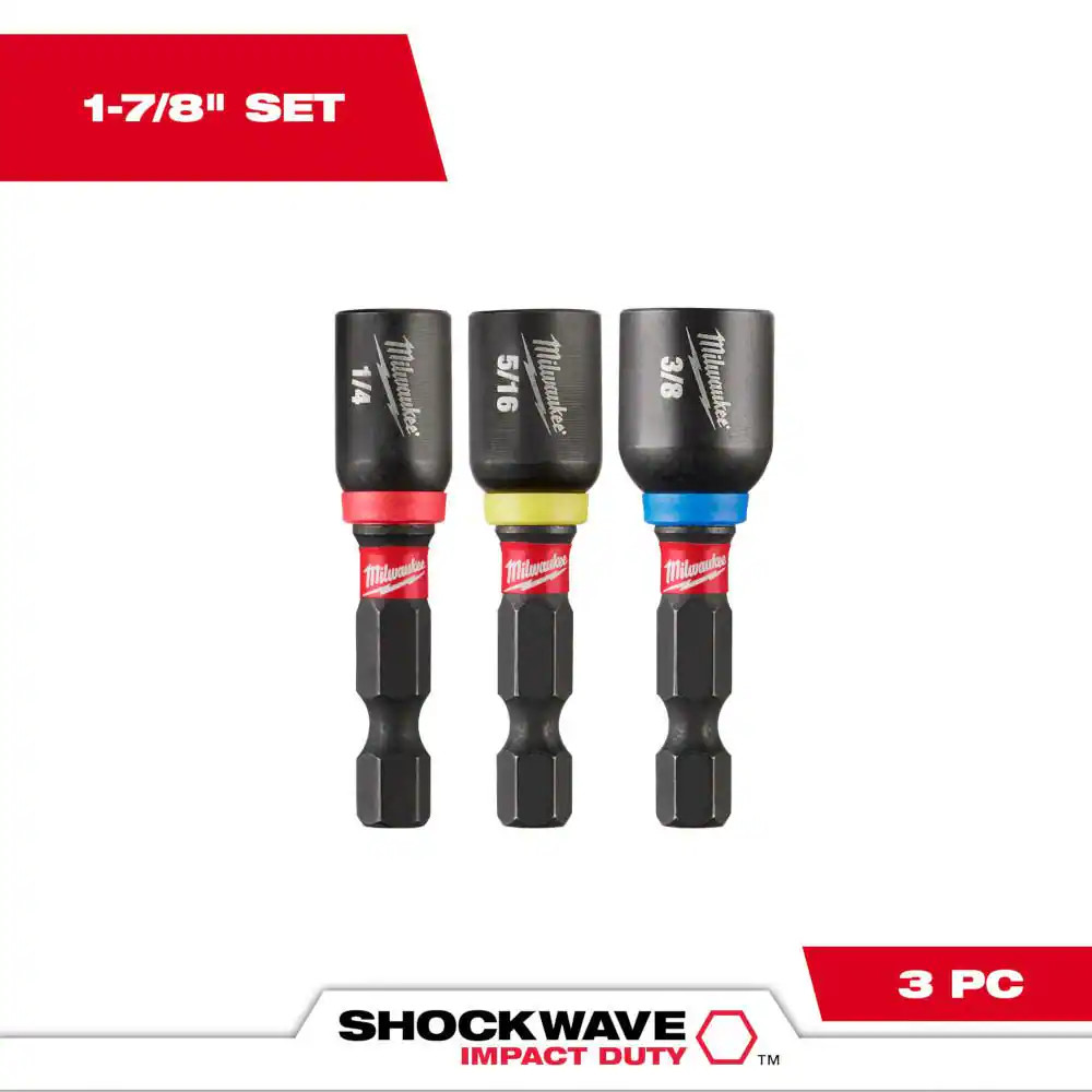 SHOCKWAVE Impact Duty 1/4 In. 5/16 In. 3/8 In. X 1-7/8 In. Alloy Steel Magnetic