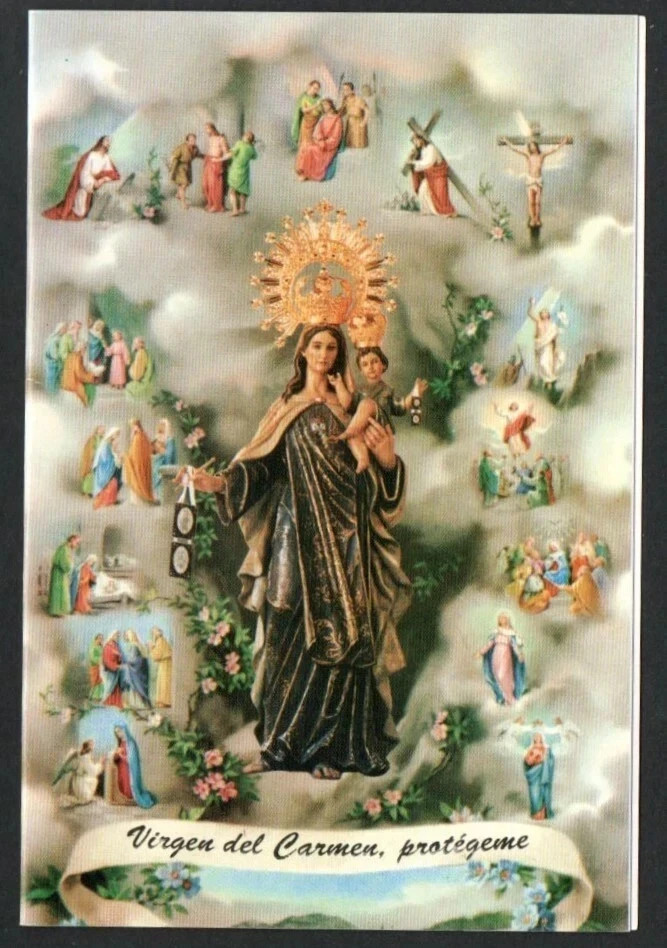 Holy card de la Virgin del Carmen santino image pieuses estampa