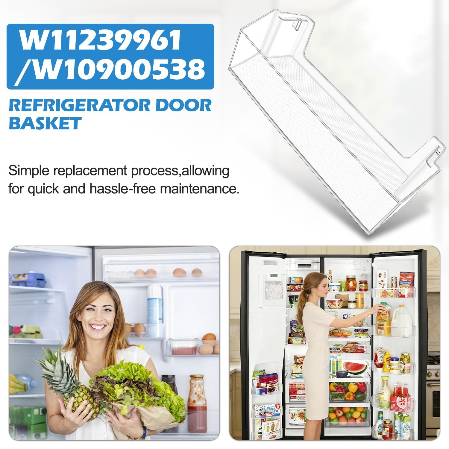 (2 PACK) [UPGRADED] W11239961 Refrigerator Door Shelf Replacement Compatible ...