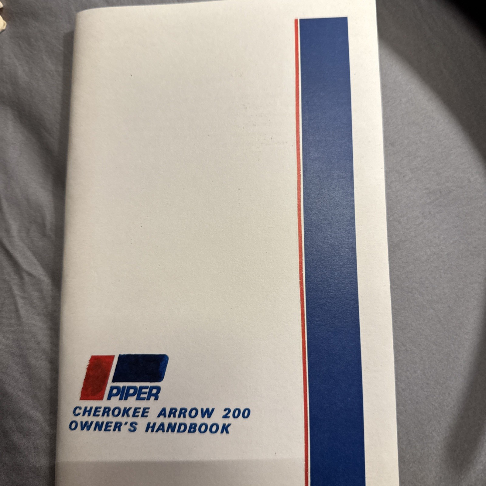 Piper PA-28R-200B Cherokee Arrow 1973 Original Owner's Handbook