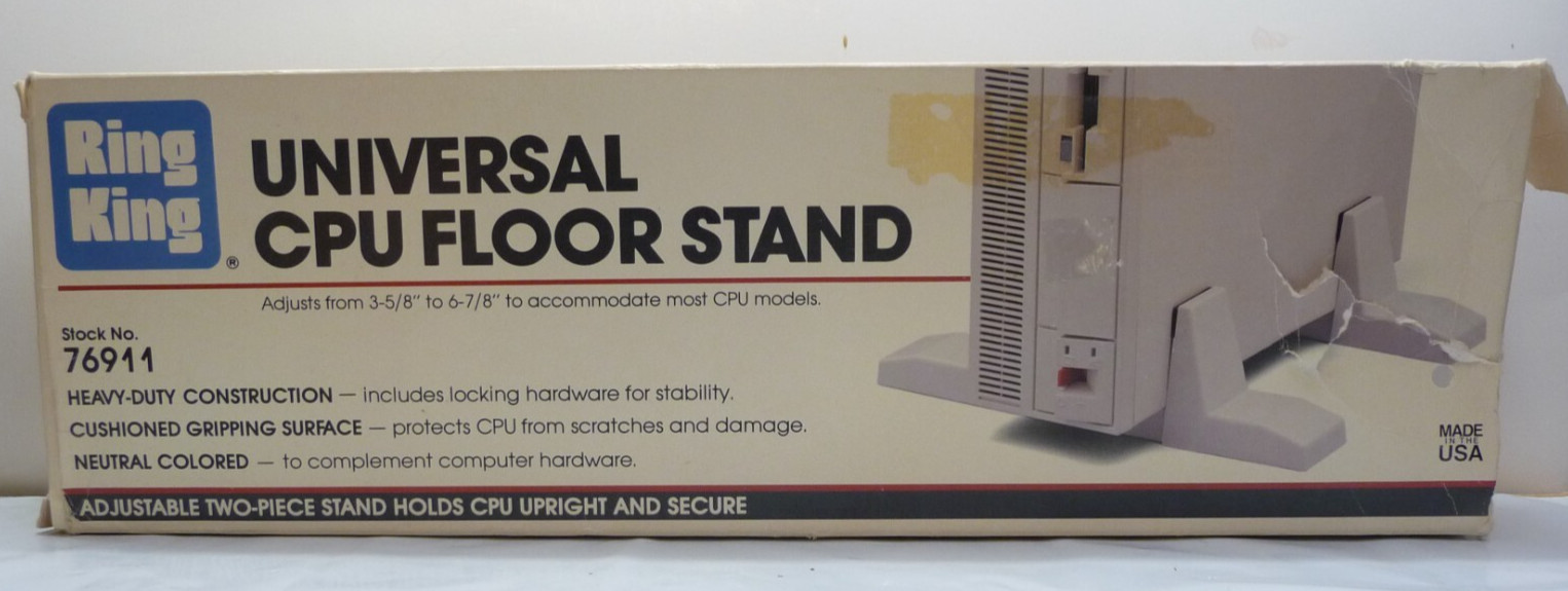 VINTAGE UNIVERSAL CPU COMPUTER FLOOR STAND by RING KING 76911