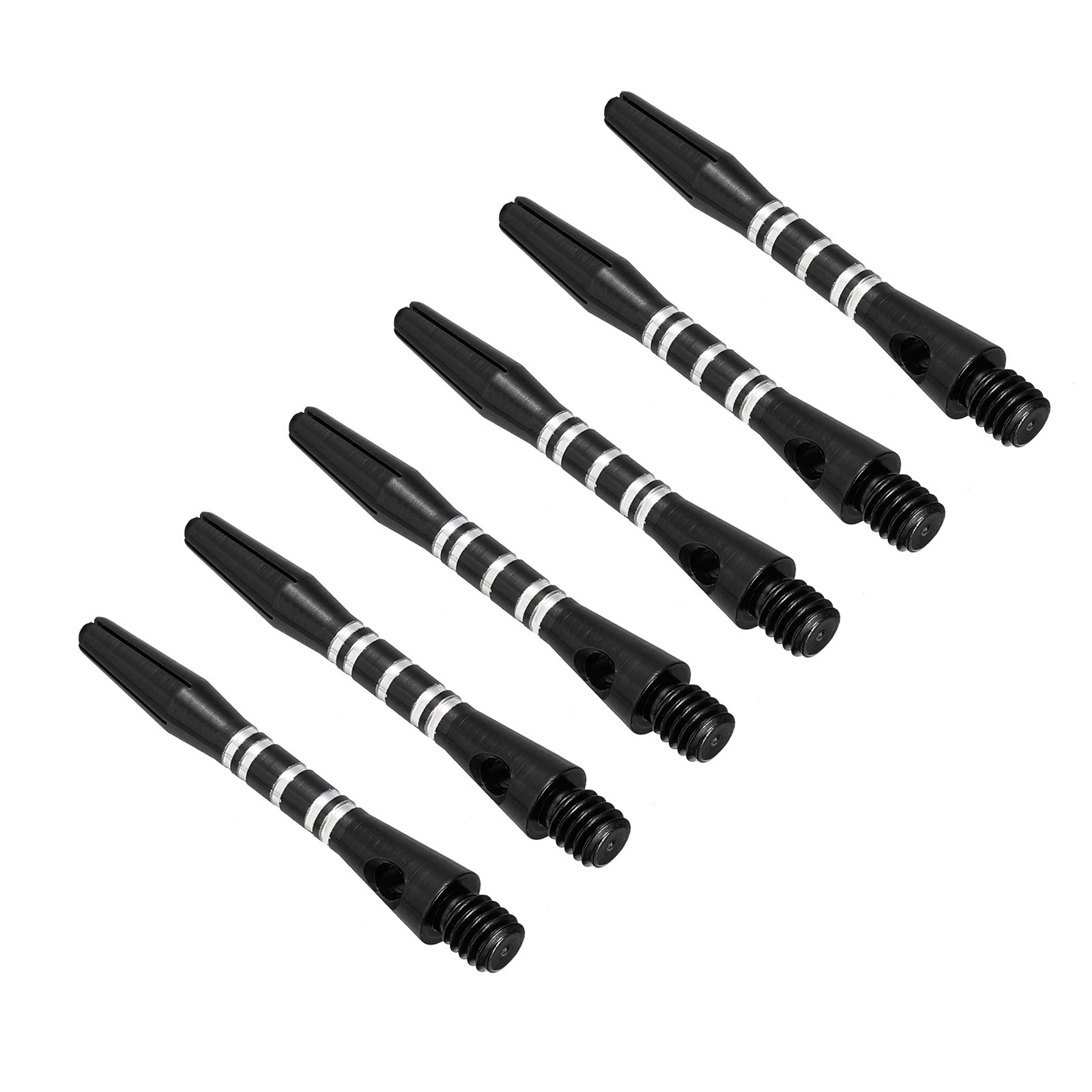 6Pcs Dart Shafts 35mm/1.4", 2BA Thread Aluminum Dart Accessories, Black