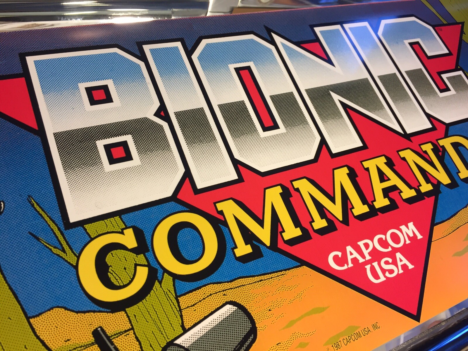 Bionic Commando Arcade Marquee 26" x 8"