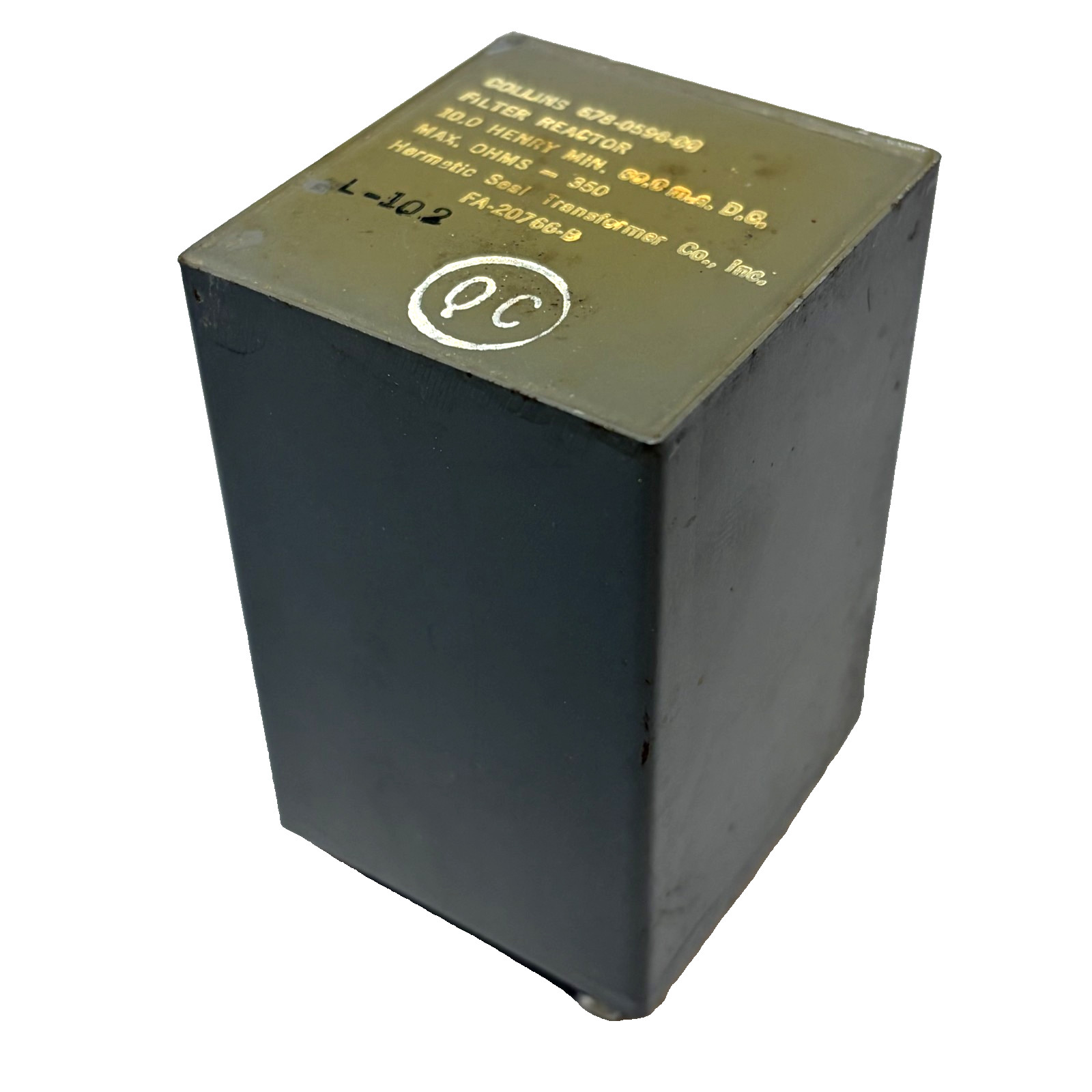 Collins Radio Hermetic Seal Filter Reactor 678-0598-00