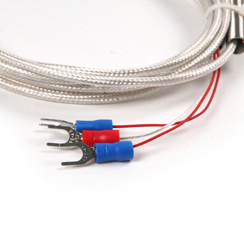 Pt100 Temperature Sensor Probe with Insulated Thread 3 Wires 50mm Length