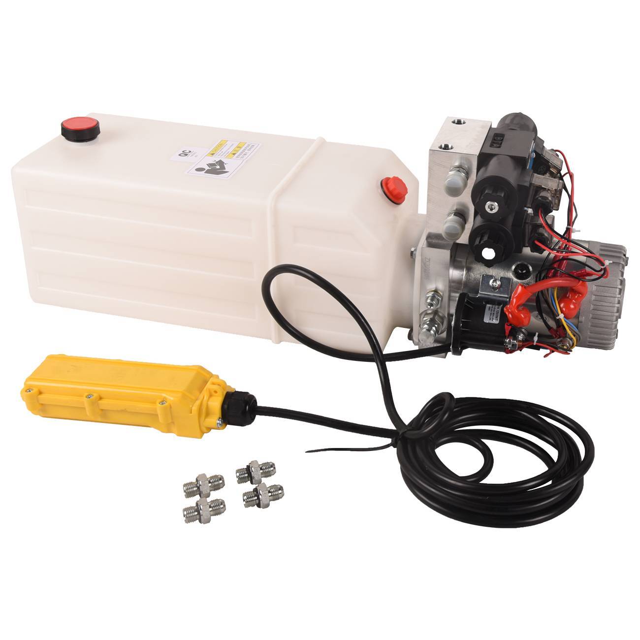 8 Quart 2 Gallon Hydraulic Power Unit Pump Double Acting Solenoid Dump Trailer