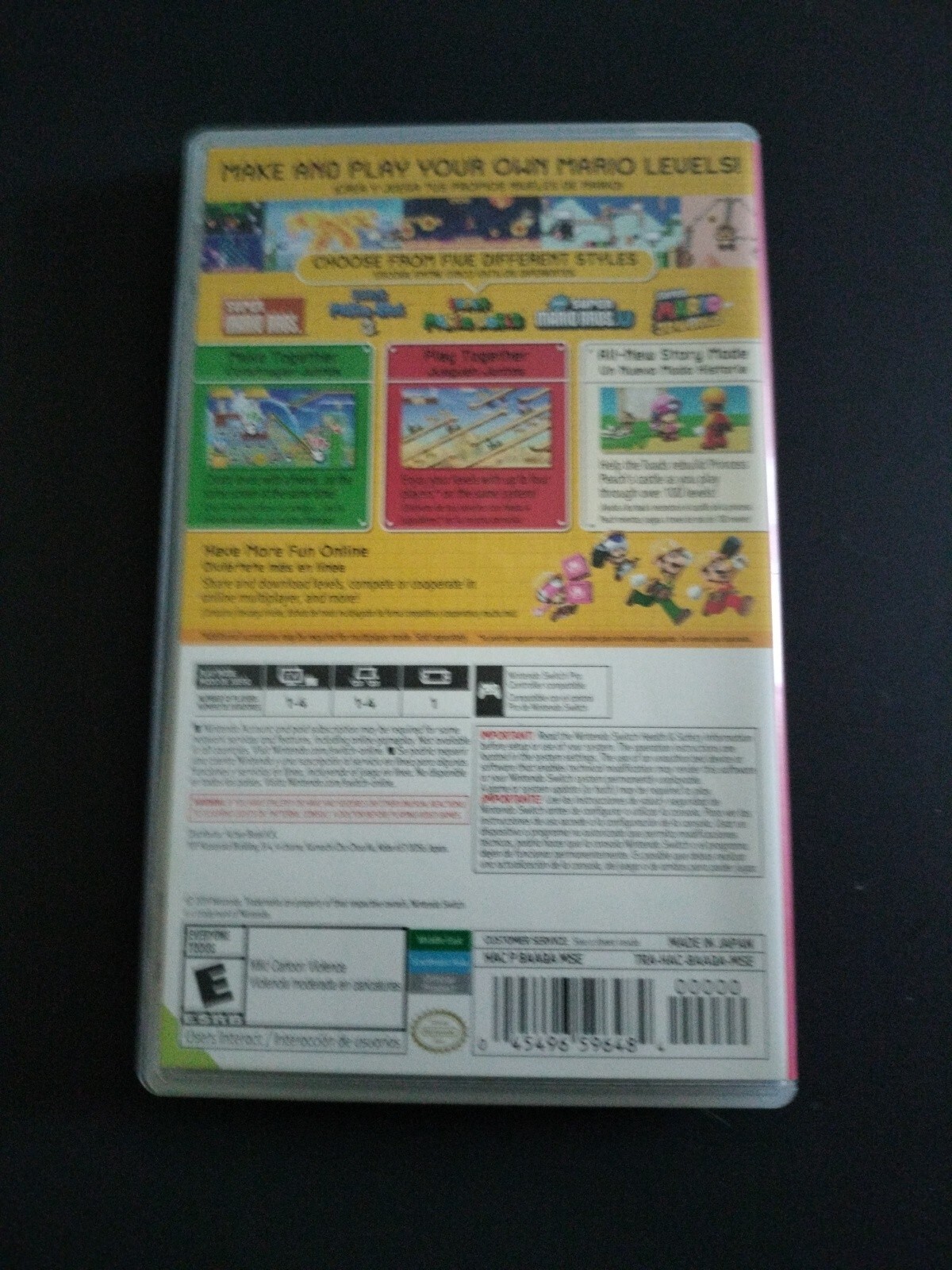 Replacement Case ONLY Super Mario Maker 2 Nintendo Switch Box UAE Version