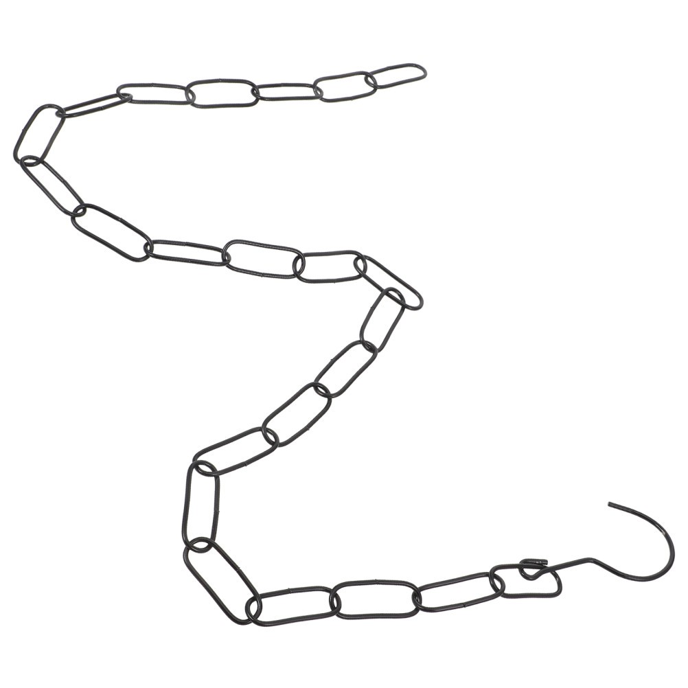 Black Iron Chain for Clothes Display Market Hanging Chain with Practical Hooks
