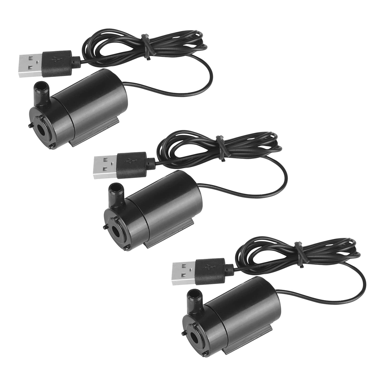 3 Pcs DC 3-5V USB Micro Submersible Mini Water Pump for Aquariums Fish Tanks