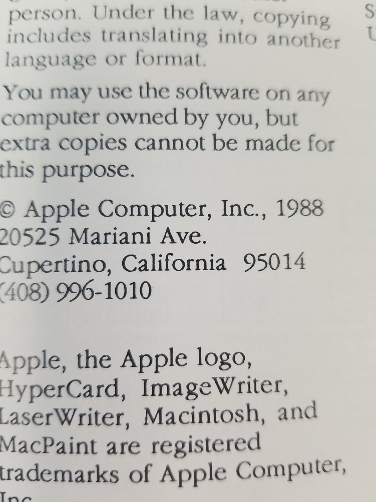 Macintosh 1988 System Software User's Guide 6.0 / Hypercard User's Guide
