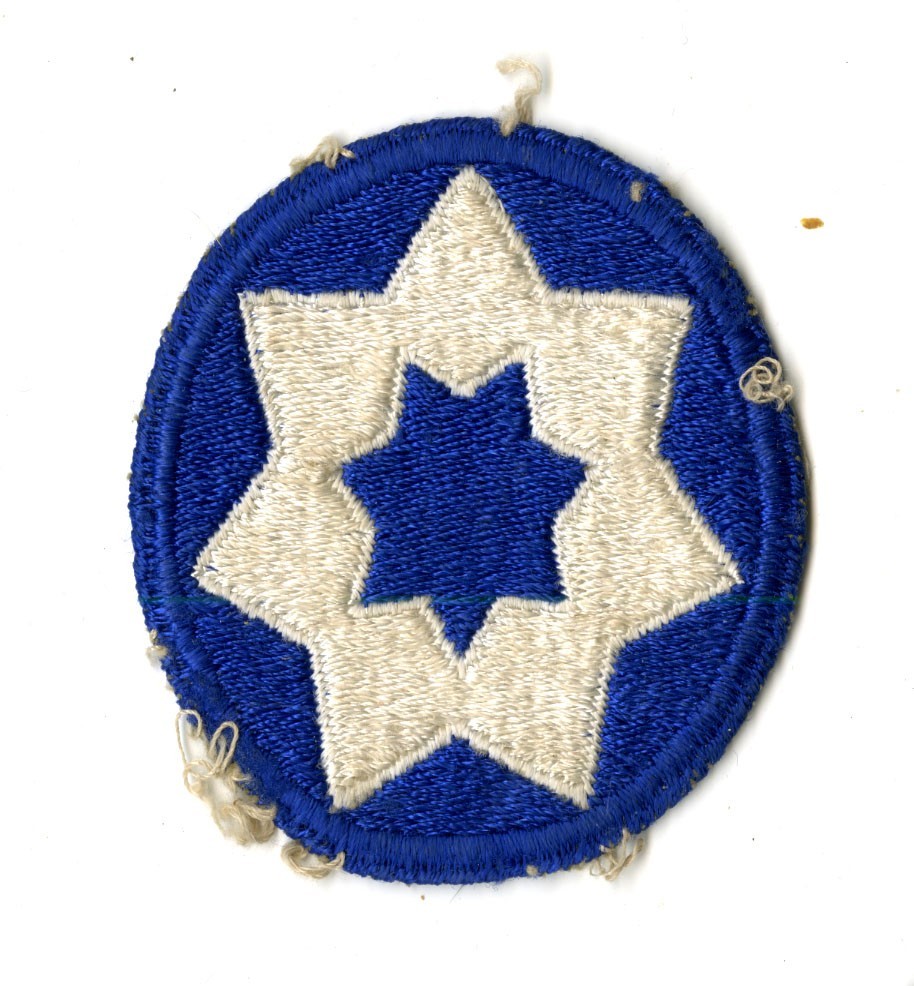 7th Service Command White Back Patch WWII Vintage Plains States