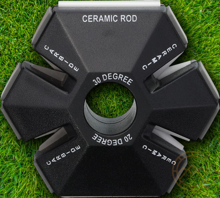 ABKT Wedge Multi Sharpener Black Carbide And Ceramic Rods 20 And 30 Degree Angle