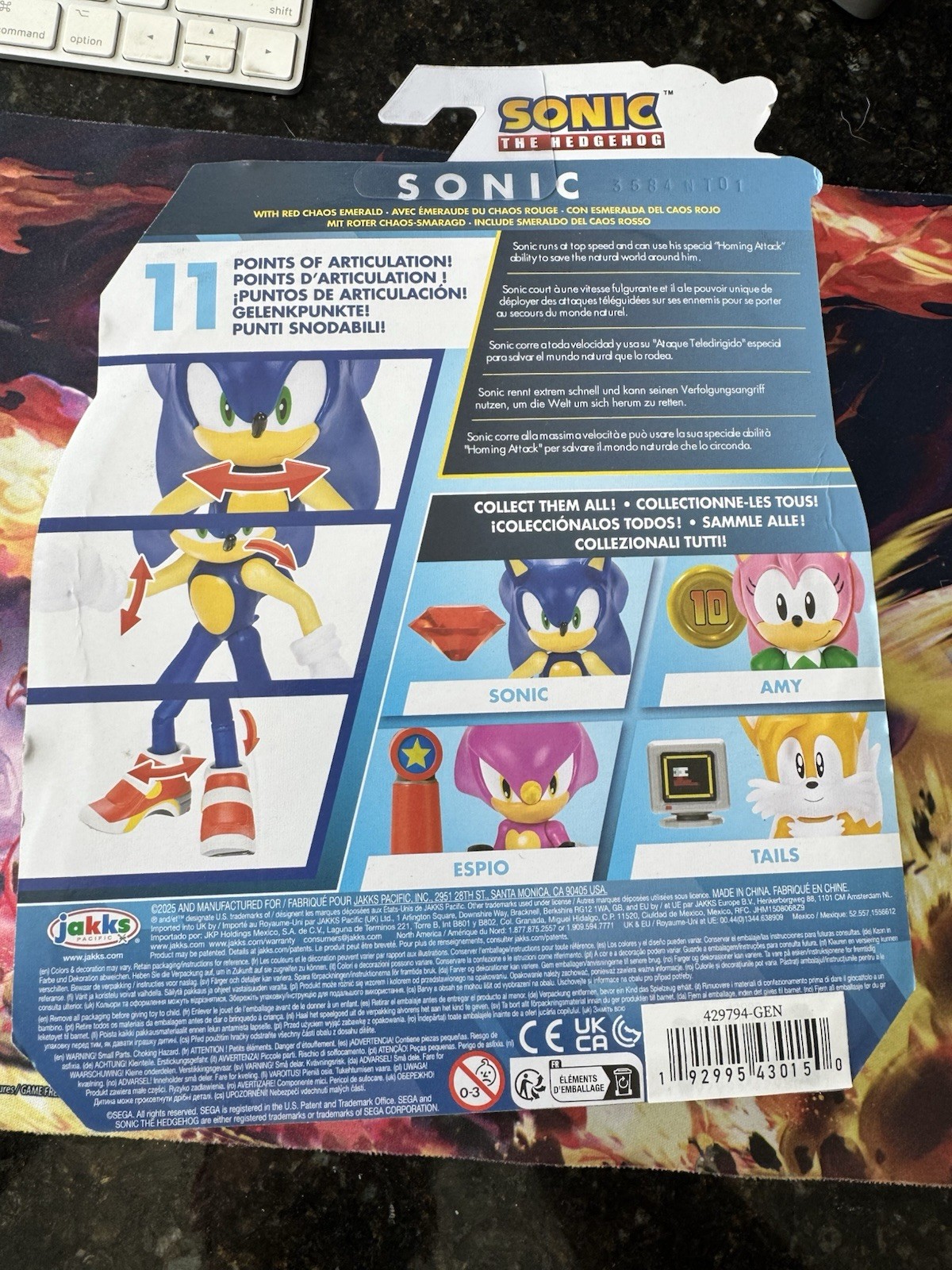 NEW Sonic The Hedgehog Jakks Pacific Soap Shoes Grind Shoes 4" SEALED sega Blue