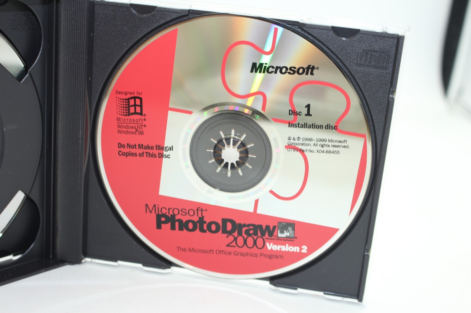 Microsoft PhotoDraw 2000 Version 2.0 - Open .MIX Files - 3 Disc Set - Very Good
