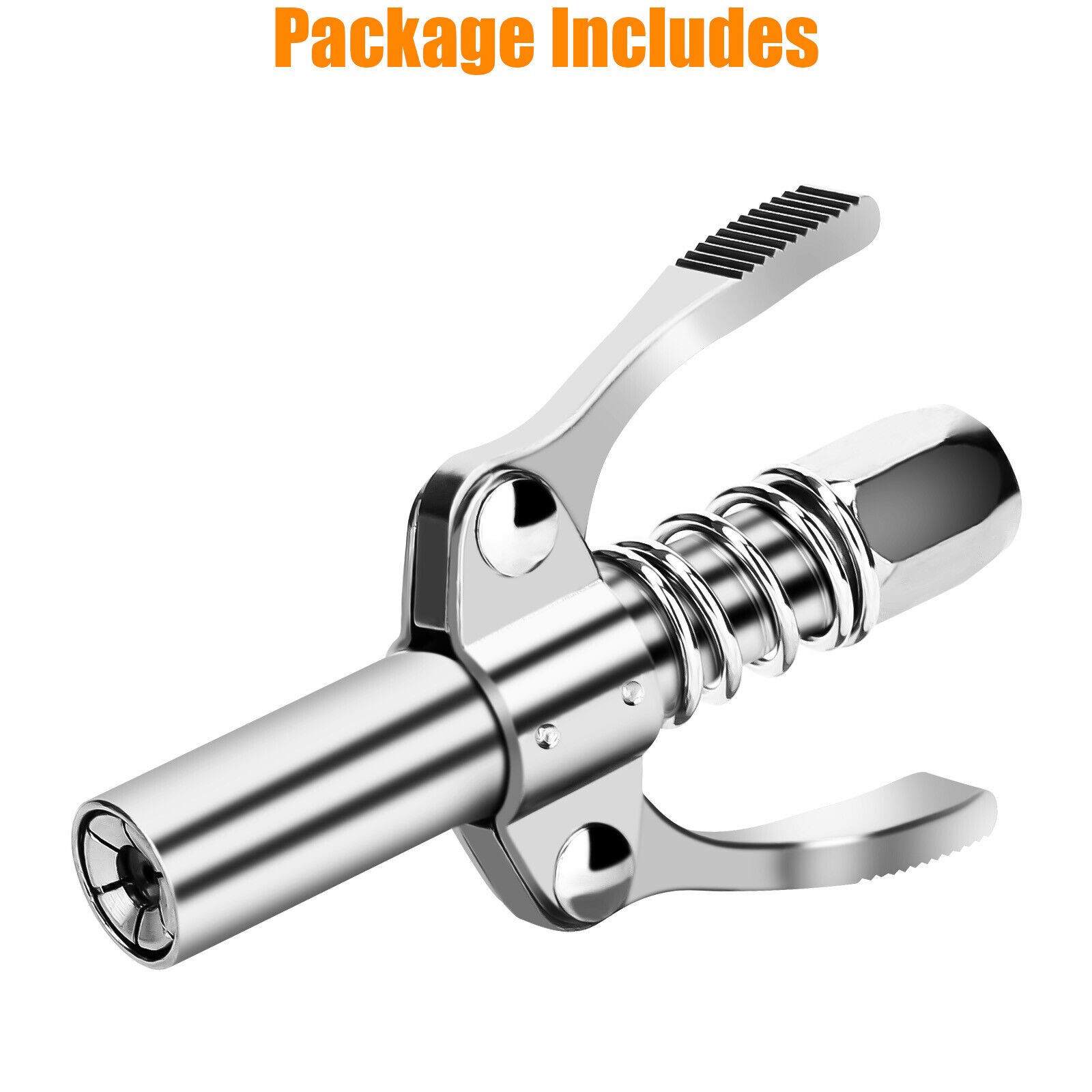 Grease Gun Coupler Double Handle High Pressure Quick Release Lock Oil Nozzles