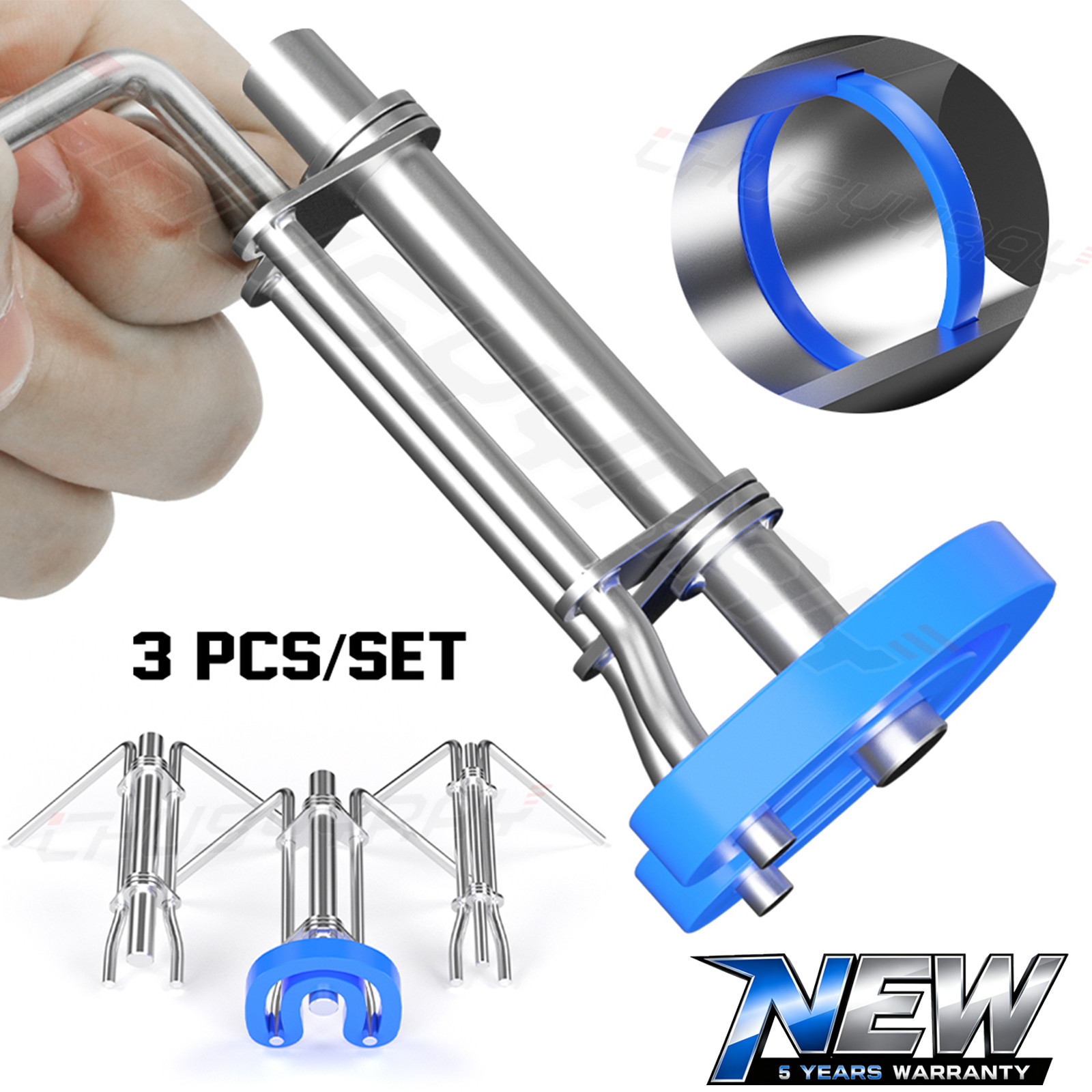 3 Pack Hydraulic Seal Installation Tools & 1266 Adjustable Gland Nut Wrench &...