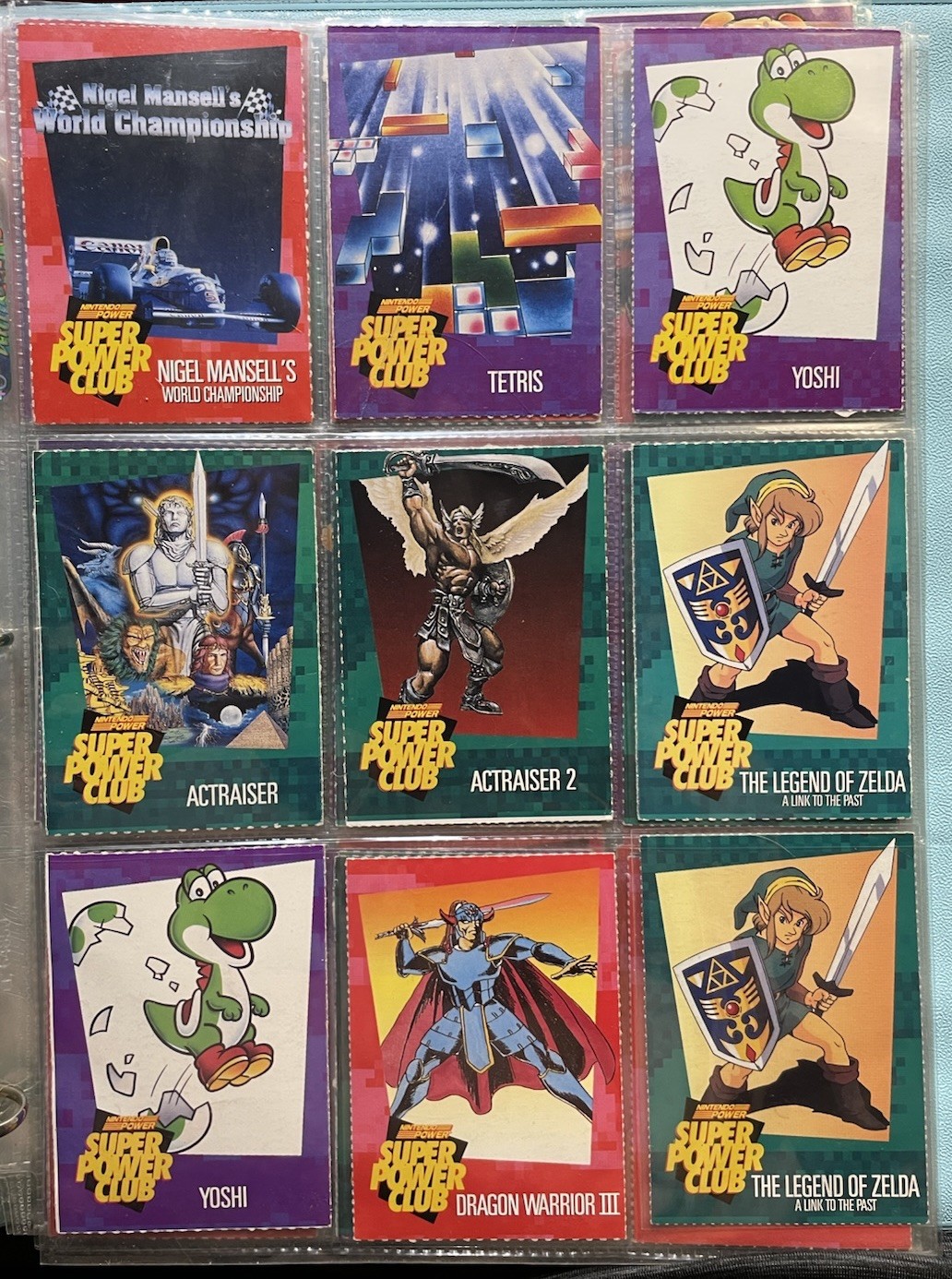 1989-1993 NINTENDO Power Super Power Club CARD Choice ZELDA YOSHI MARIO MEGA MAN