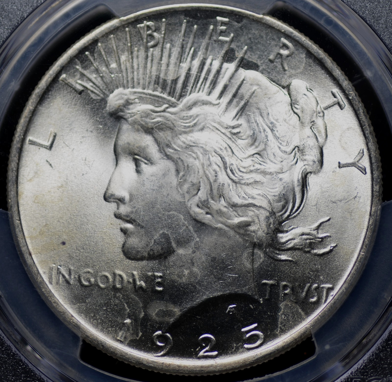 1925 PEACE DOLLAR PCGS MS 63 EXCELLENT STRIKE, LUSTER, AND SURFACE QUALITY FOR
