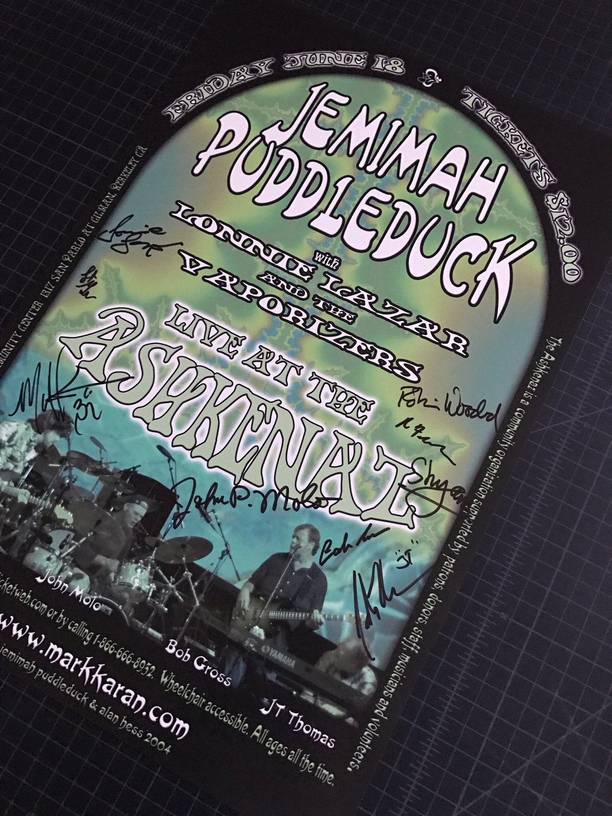 JEMIMAH PUDDLEDUCK GRATEFUL DEAD MARK KARAN MOLO LIVE BERKELEY CA 2004 *SIGNED