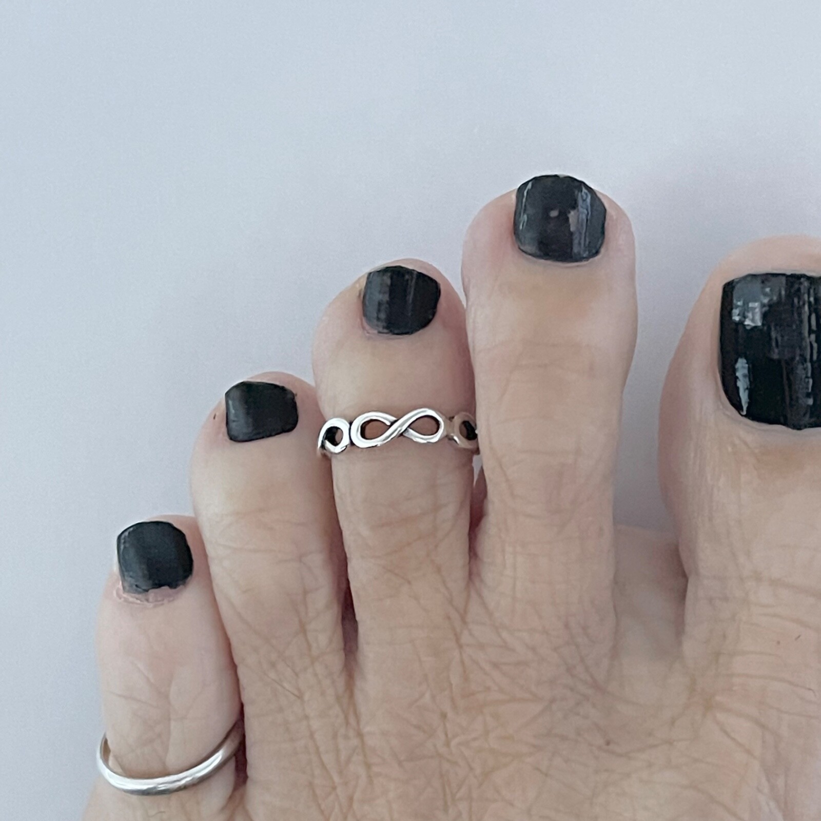 Sterling Silver Eternity Infinity Toe Ring, Silver Ring, Love Ring